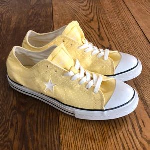 converse one star ox yellow suede